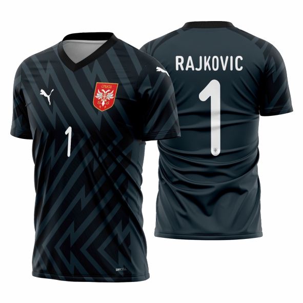 Template Futebol Camisa - Servia Goleiro I 2024-25 - ARTE VETOR