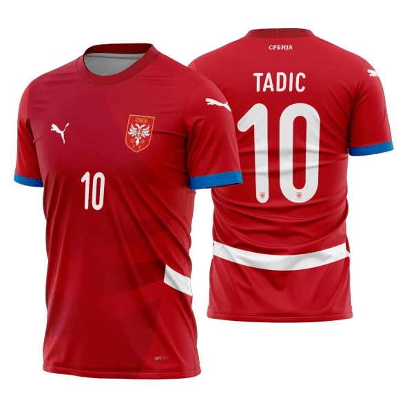 Template Futebol Camisa - Servia Titular 2024-25 - ARTE VETOR