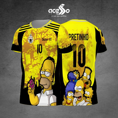 Template Interclasses - Camisa - The Simpsons Amarela 2025 - ARTE VETOR