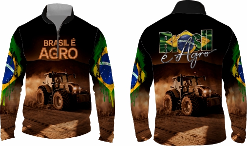 Template agro - Camisa - Agro Brasil ref 02 - ARTE VETOR