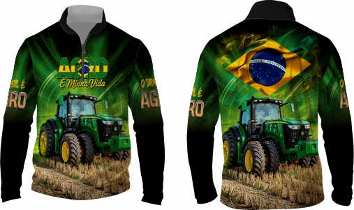 Template agro - Camisa - Agro Brasil ref 03 - ARTE VETOR