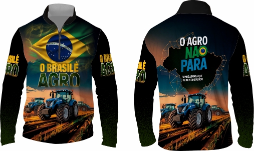 Template agro - Camisa - Agro Brasil ref 07 - ARTE VETOR