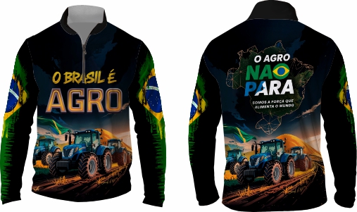 Template agro - Camisa - Agro Brasil ref 08 - ARTE VETOR