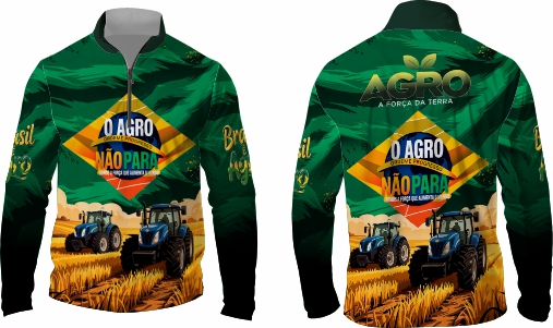 Template agro - Camisa - Agro Brasil ref 11 - ARTE VETOR
