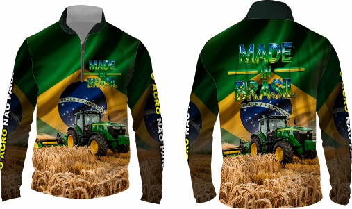 Template agro - Camisa - Agro Brasil ref 12 - ARTE VETOR