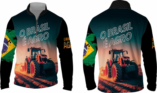 Template agro - Camisa - Agro Brasil ref 13 - ARTE VETOR