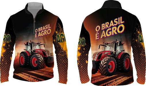 Template agro - Camisa - Agro Brasil ref 18 - ARTE VETOR
