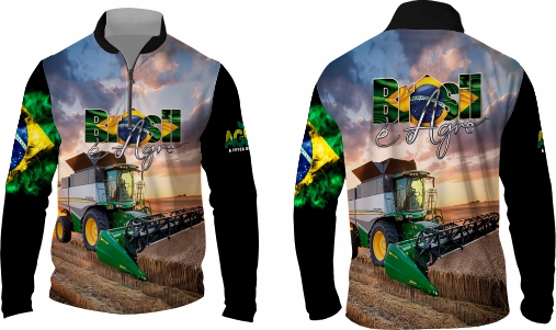Template agro - Camisa - Agro Brasil ref 19 - ARTE VETOR
