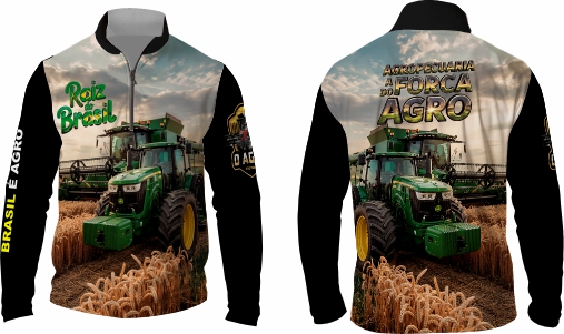 Template agro - Camisa - Agro Brasil ref 20 - ARTE VETOR
