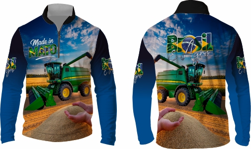 Template agro - Camisa - Agro Brasil ref 24 - ARTE VETOR
