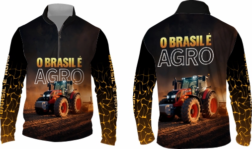 Template agro - Camisa - Agro Brasil ref 27 - ARTE VETOR