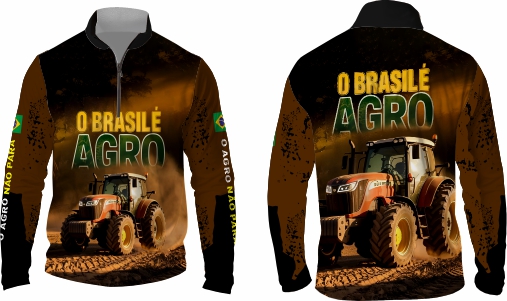 Template agro - Camisa - Agro Brasil ref 28 - ARTE VETOR
