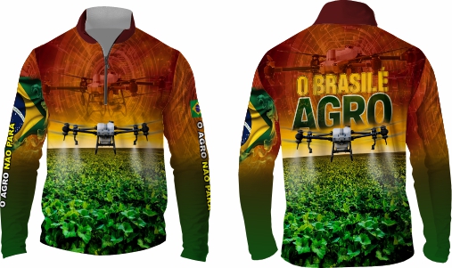 Template agro - Camisa - Agro Brasil ref 40 - ARTE VETOR