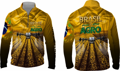 Template agro - Camisa - Agro Brasil ref 42 - ARTE VETOR