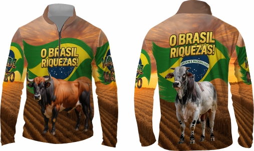 Template agro - Camisa - Agro Brasil ref 43 - ARTE VETOR