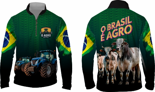 Template agro - Camisa - Agro Brasil ref 44 - ARTE VETOR