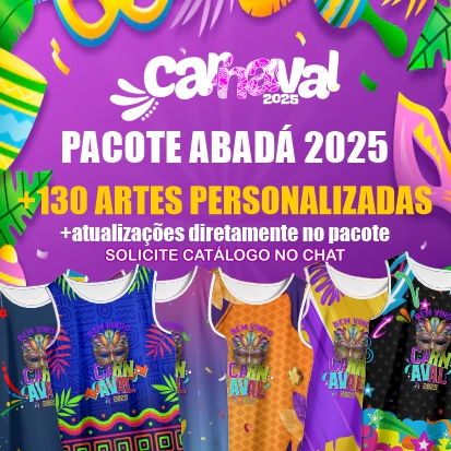 Template Camisa - Abadá CARNAVALESCO - PACOTE ABADÁ 2025 - Vetor