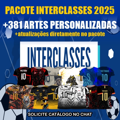 Pacote Camisas Template Interclasses 2025 - ARTE VETOR